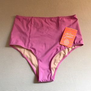 Kortni Jeane Pink High Waisted Bikini Bottom